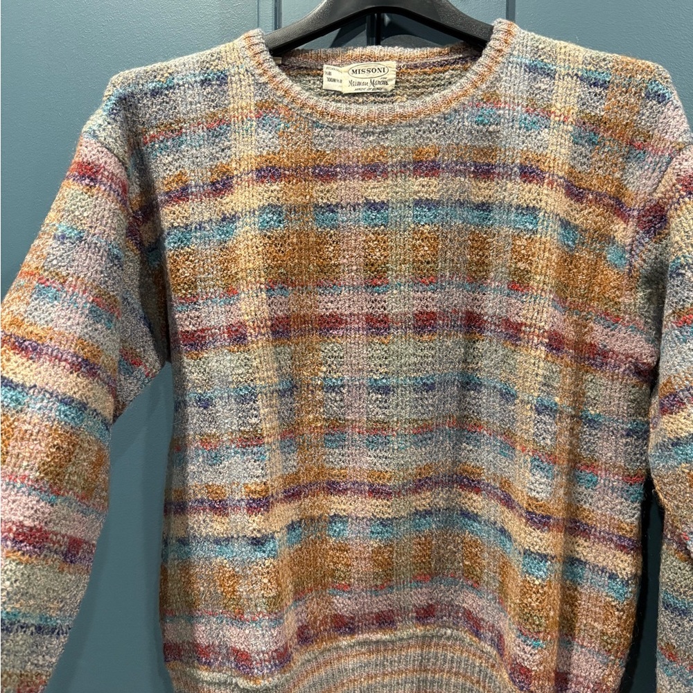 MISSONI Multicolor Men's Knit Sweater - Pastel Plaid
